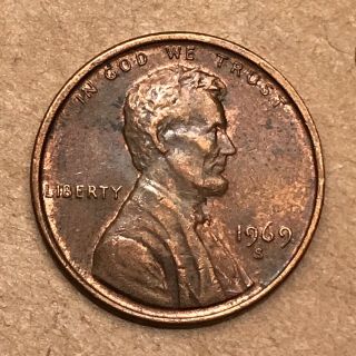 1969 S Lincoln Cent Ddo - 002 Barely An Fg Great Error Coin