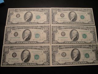 (1) $10.  00 Series 1988 A Federal Reserve Note Bu Uncirculated