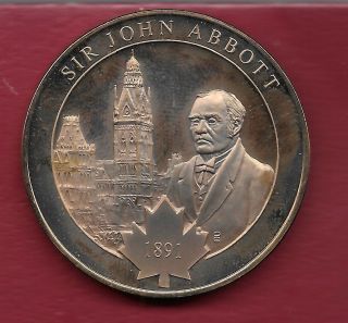 History Of Canada Medal - Sir John Abbott