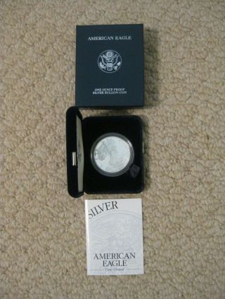 2002 American Eagle 1 Oz.  Proof Silver Dollar Bullion Coin - Mib With