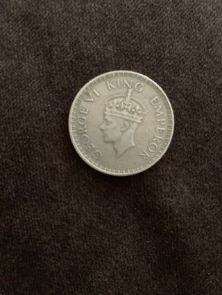 Silver - World Coin - 1945 India 1 Rupee - World Silver Coin