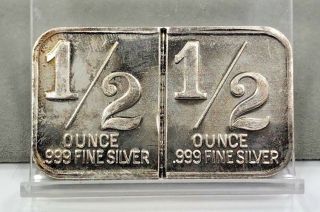 International Trade Unit 1oz 999 Fine Breakable Silver Bar 1/2