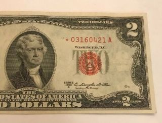 $2 Star Note Red Seal 1953 B Au Judge From Photo