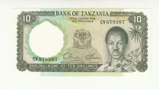 Tanzania 10 Shillings 1966 Unc P2d @