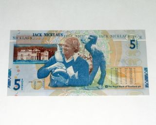 2005 Jack Nicklaus Five 5 Pound Note Royal Bank Of Scotland