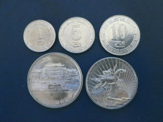 Korea 1959 - 1987 Set Of 5 Coins