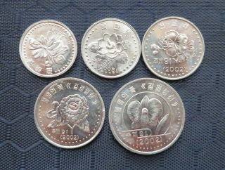 Korea 2002 - 2008 Set Of 5 Coins