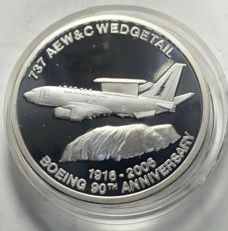 2006 Boeing 737 Wedgetail Airplane 1.  5 Oz Silver.  999 Employee 