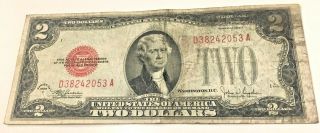 1928 F Two Dollar $2 Bill Red Seal Note