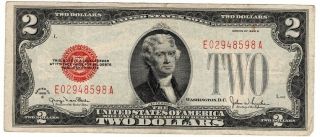 ✯ 1928 Series ✯ $2 ✯ Red Seal Notes ✯