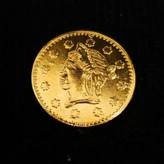 California Gold Fractional 1/4 Dollar Commemorative Round Token Coin Cfgxx13