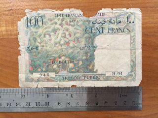 French Somaliland 100 Francs Nd (1952) P 26
