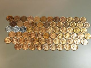 1935 To 1958 Complete Set Of Lincoln Cents Mostly Red Bu -