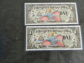 Dumbo Money 2 $1 Bills