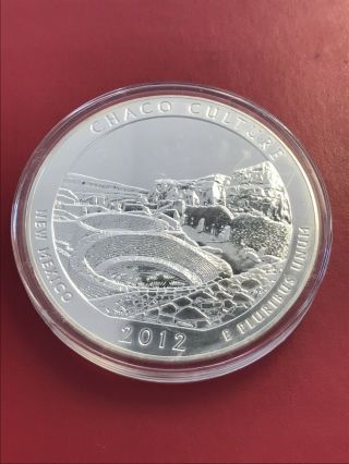 2012 P Mexico Chaco Culture America The 5 Oz.  Silver Proof Coin
