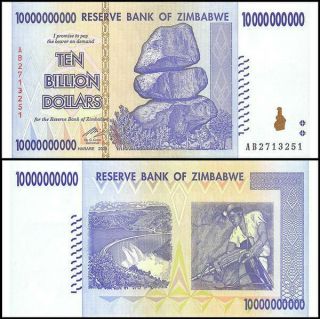 10 (ten) Billion Dollars Real Money From Zimbabwe - Become A Billionaire