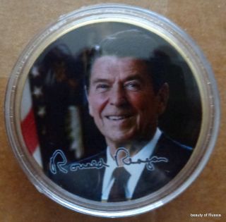 Ronald Reagan 24k Gold Plated Memorabilia Coin 2