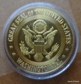 Ronald Reagan 24K GOLD PLATED MEMORABILIA COIN 2 2