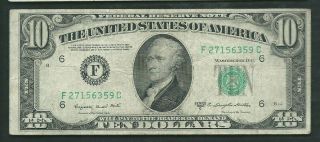 United States (usa) 1950 10 Dollars P 439c Circulated