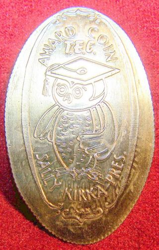 Kir - 143: Elongated Sba Dollar: T.  E.  C.  Award Coin Sally Kirka Pres.  (tec Owl)