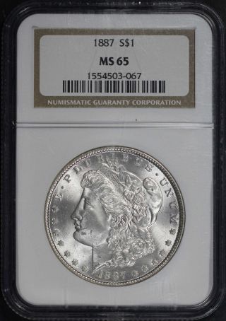 1887 Morgan Silver Dollar Ngc Ms - 65 - 146087