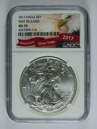 2017 American Silver Eagle First Releases Ngc Ms70