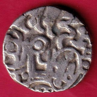Afghanistan - Horse Man & Bull - Samant Dewa - Hindu Shahi - Rare Silver Coin D43