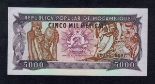 Mozambique 5000 Meticais 1989 Pick 133b Unc.