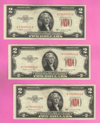 $2 1953 Two Dollar CU Red Seal Small Size USA Legal Tender Note Bill Currency 2