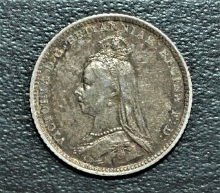 1888 Great Britain Four Pence (groat) Vf - 30