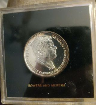 1984 Ronald Reagan Bowers And Merena Galleries Proof 1 Oz.  999 Silver Medal