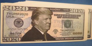 Of 100 Donald Trump 2020 Novelty Money President Suit Tie Pic Usa