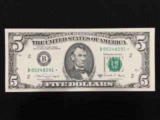 1988 A $5 Star Note - 3