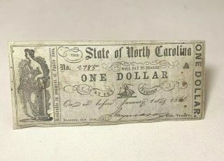 State Of North Carolina One Dollar Bill