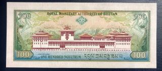 Bhutan 100 Ngultrum 1994 P - 20 UNC MONEY BILL BANK NOTE 6867 2