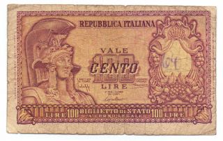 Italy 100 Lire 1951,  P - 92