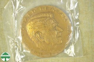 Large Bronze Ronald Reagan Coin - President Of The United States Commemorative