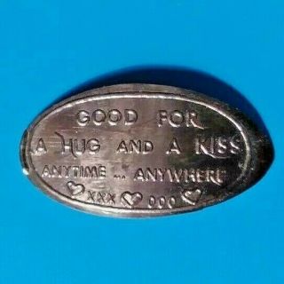 Good For A Hug And A Kiss Anytime Anywhere Xxx Ooo Hearts Elongated Wheat Penny