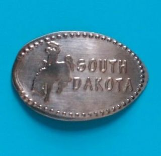 Bucking Bronco Horse Cowboy South Dakota Souvenir Elongated Copper Penny