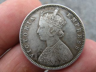 India British,  1/2 Rupee 1886 B,  Silver