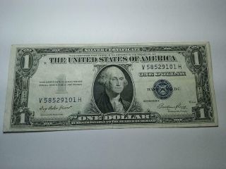 1935e - Blue Seal - $1 One Dollar Silver Certificate Bill - Old Paper Money 3