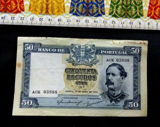 Portugal,  Banknote,  50 Escudos,  Year : 1953.