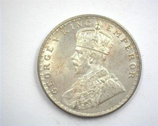 India 1920 - B Silver Rupee Gem Uncirculated