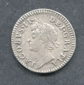 1686 Great Britain 4 Pence James Ii Vf,