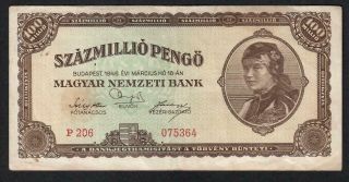 100 Million Pengő From Hungary 1946