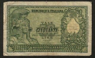 50 Lire From Italy 1951