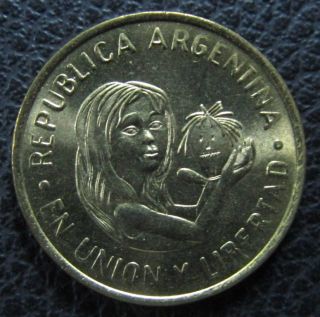 Argentina Commemorative Coin 50 Centavos Km119 Unc 1996 - Unicef