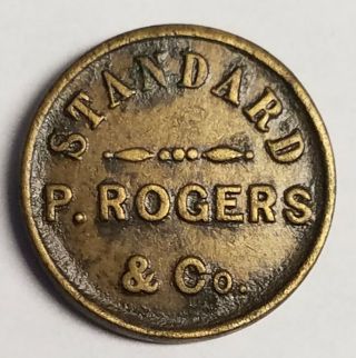 P.  Rogers & Co.  Standard Two 2 Drams Apothecary Balance Scale Weight Token