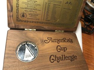 Isle Of Man Ltd Ed 1 Oz Silver Americas Cup Challenge Coin 1987