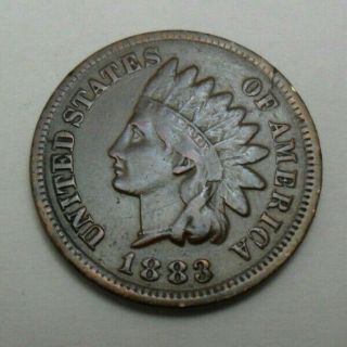 1883 P Indian Head Cent Penny Vf - Very Fine